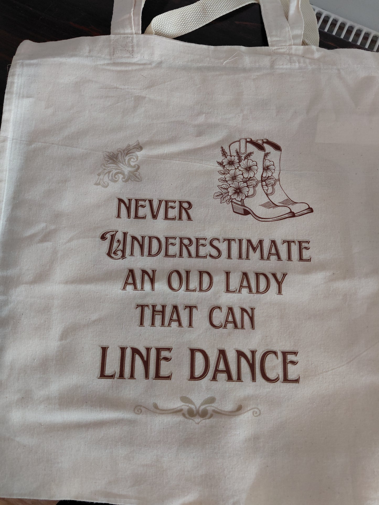 Tote bag for line dancers
