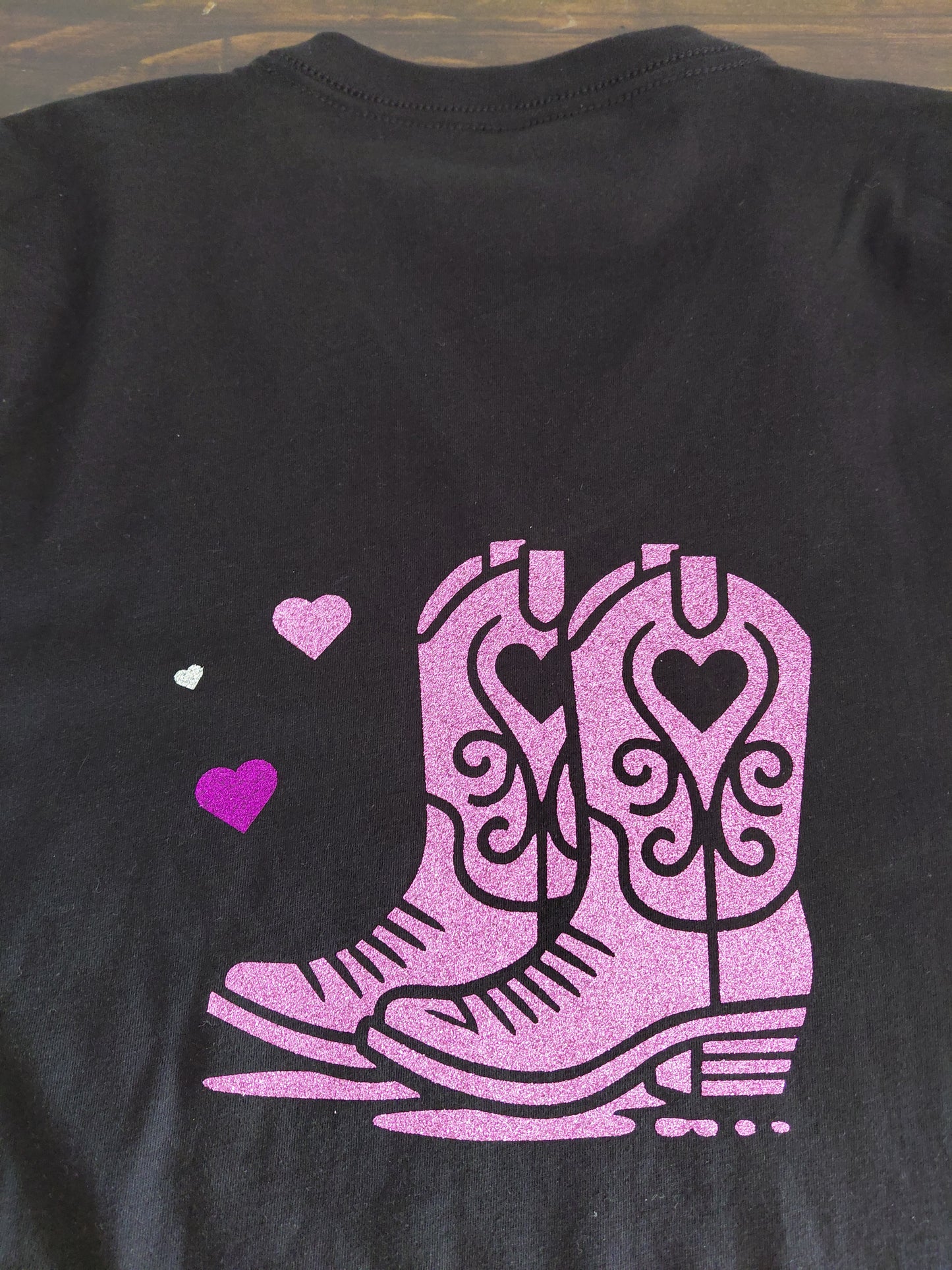 Glitter cowboy boot and hat Line dancing T-shirt