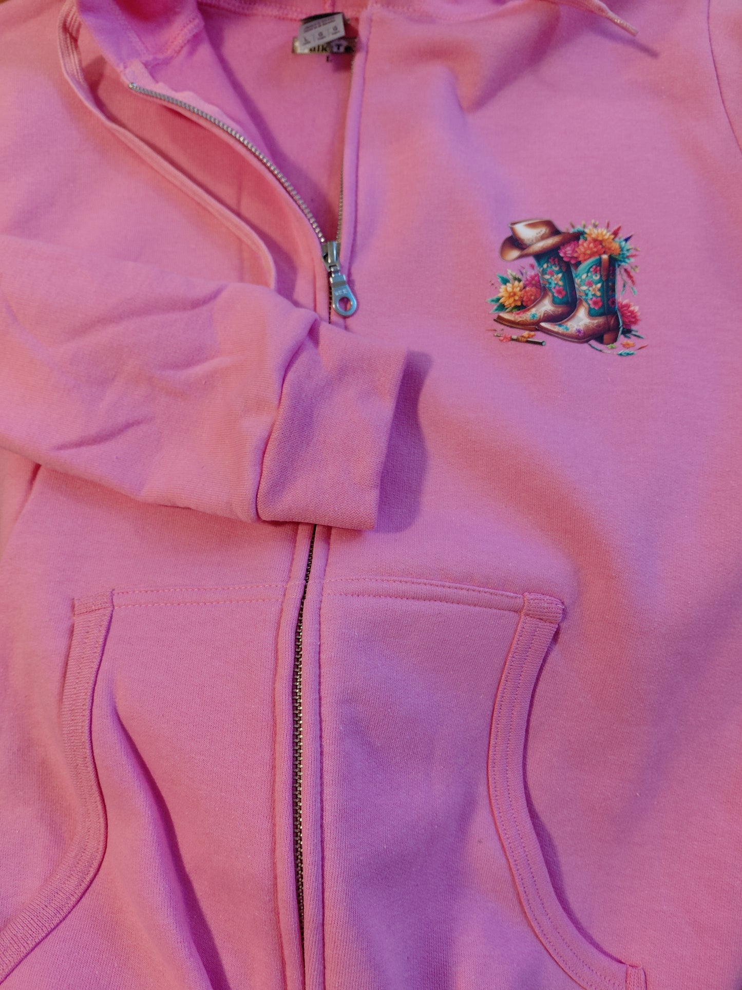 Pink sweatshirt full zip XL