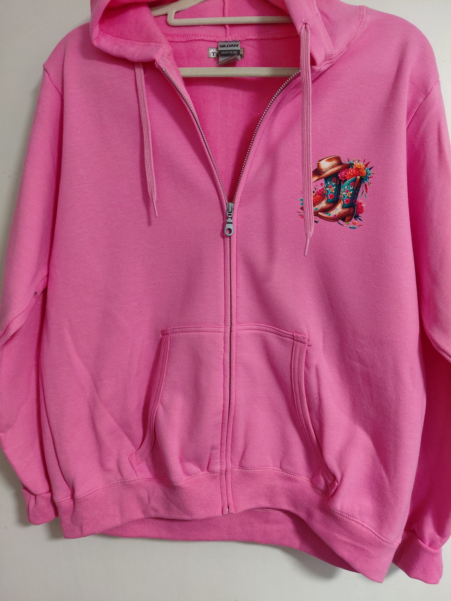 Pink sweatshirt full zip XL