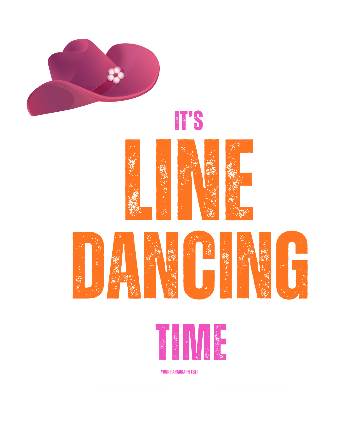 It is line dancing time. Line dancing t-shirt - V-neck, unisex, printed on back and front.