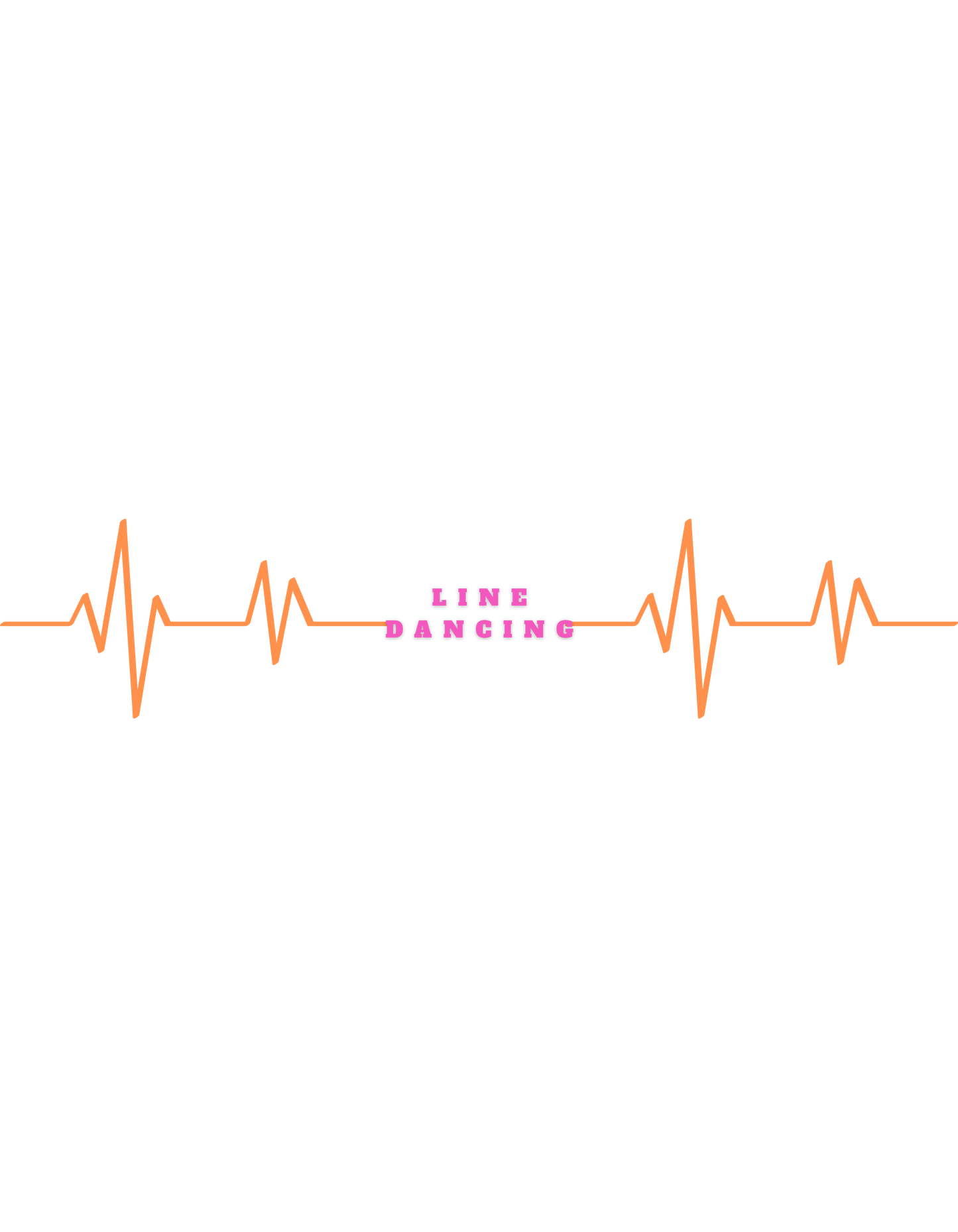 Line dancing heartbeat design for t-shirts by Kirsty Tulk Tees