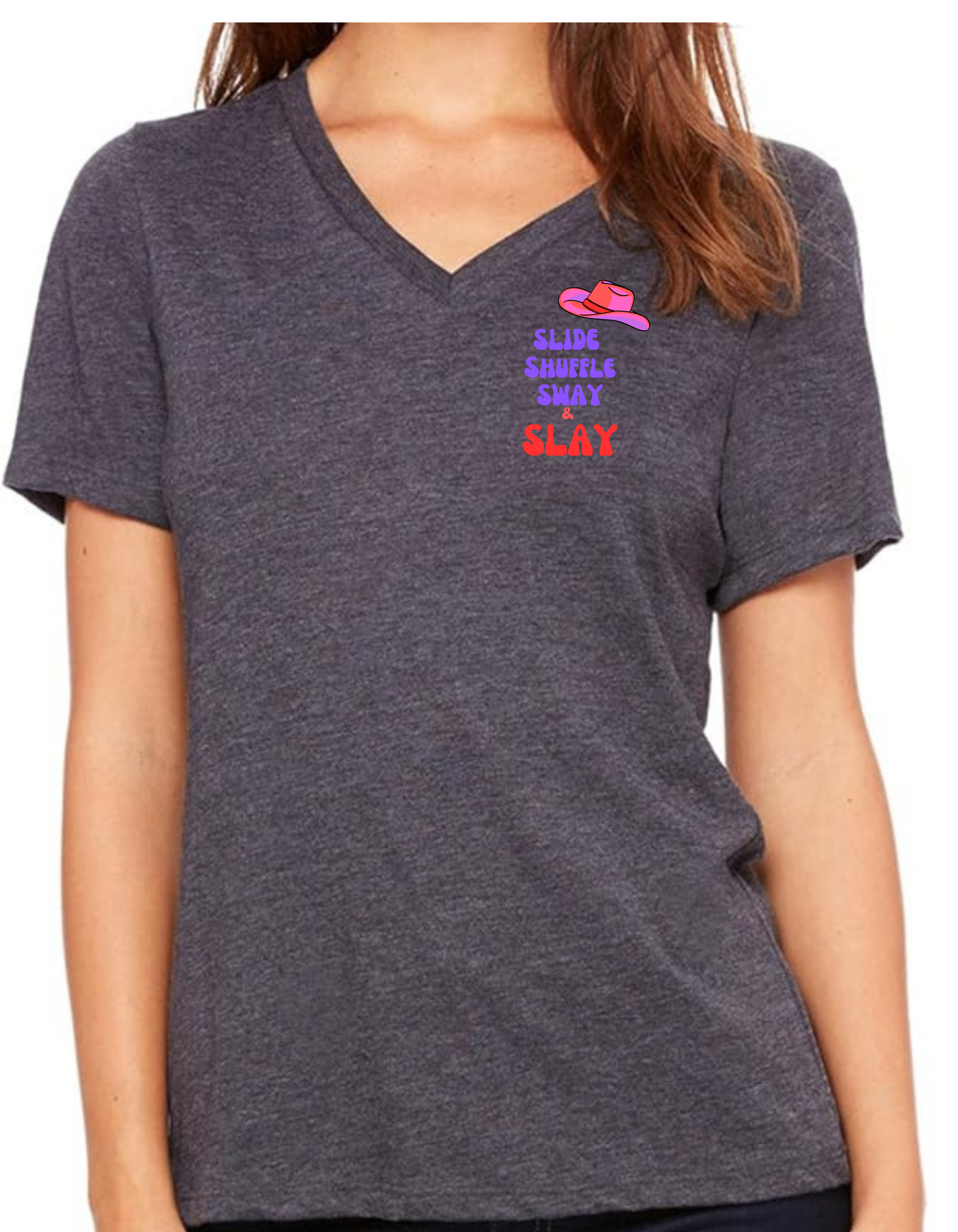 Slide sway shuffle and slay line dance t-shirt grey
