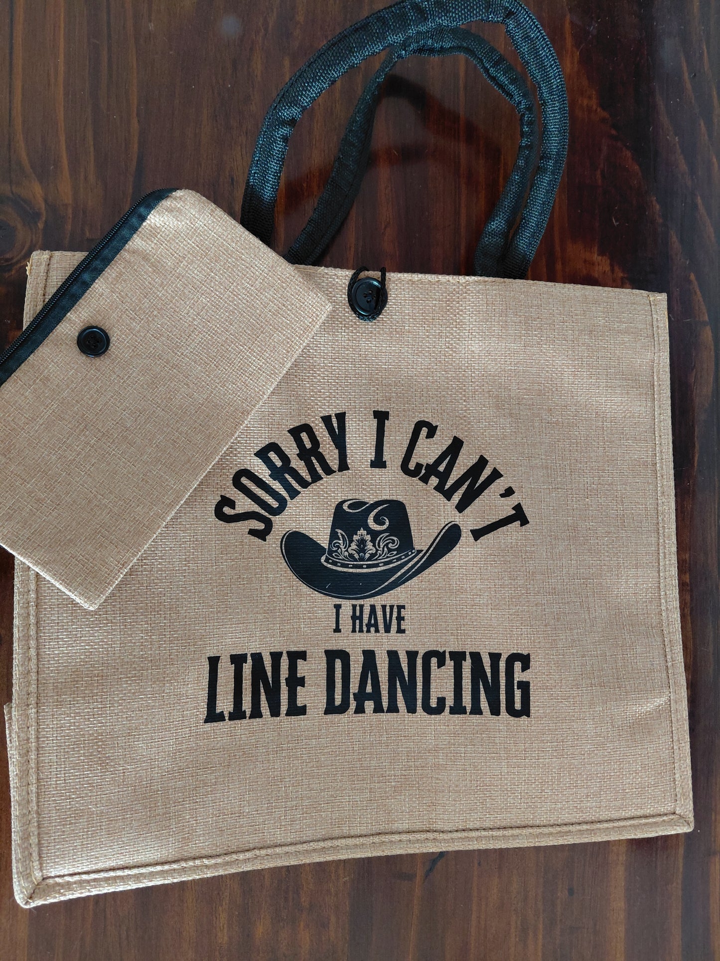 Line dancing bag, Sorry I can't I have line dancing deigned by Kirsty Tulk Tees