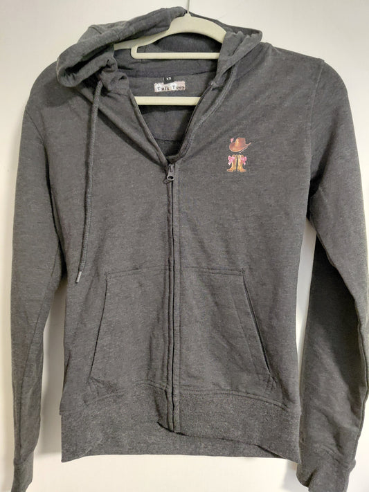 Boots and hats design Hoodie with full zip XS