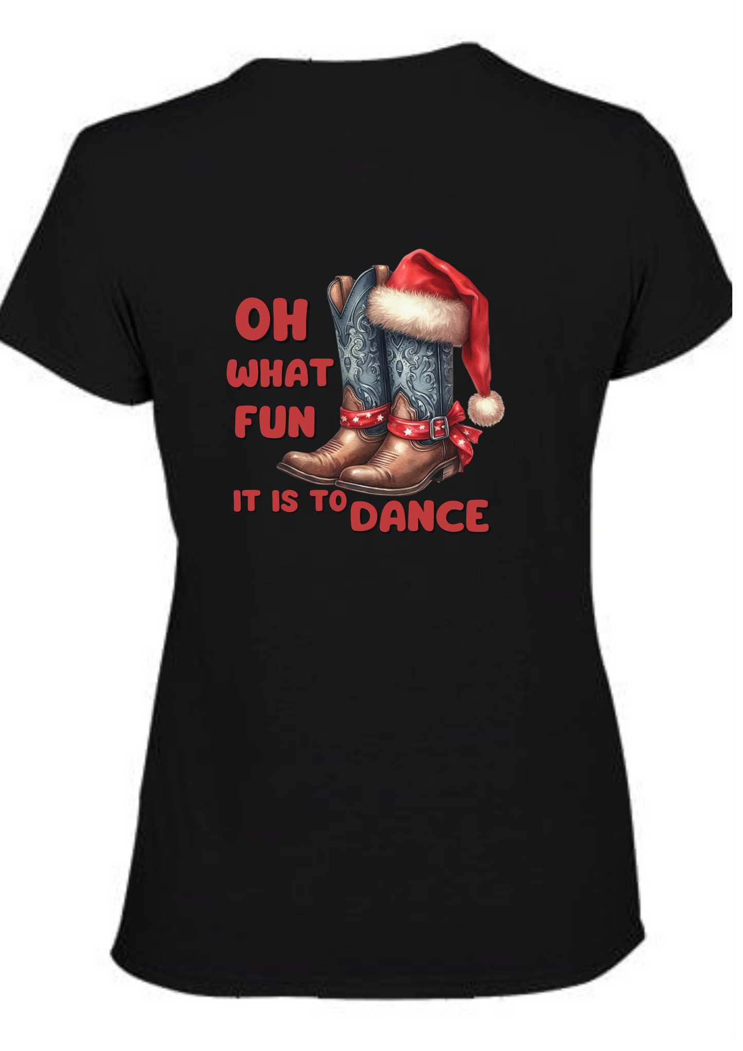 Christmas line dancing t-shirt, Oh what fun it is to dance.