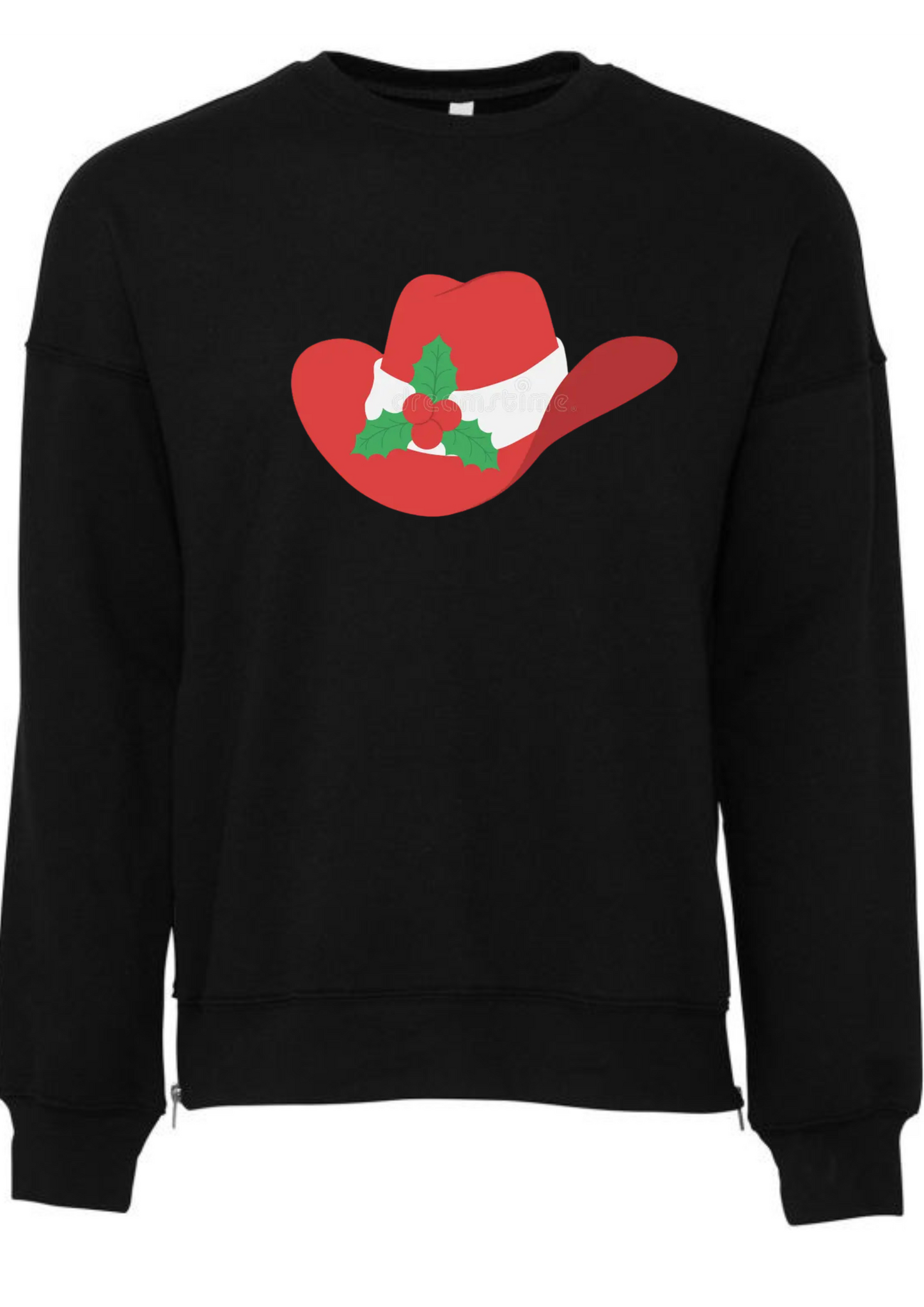 Christmas line dancing sweatshirt jumper I'm trading my cowboy boots for Santa boots, for a little while.
