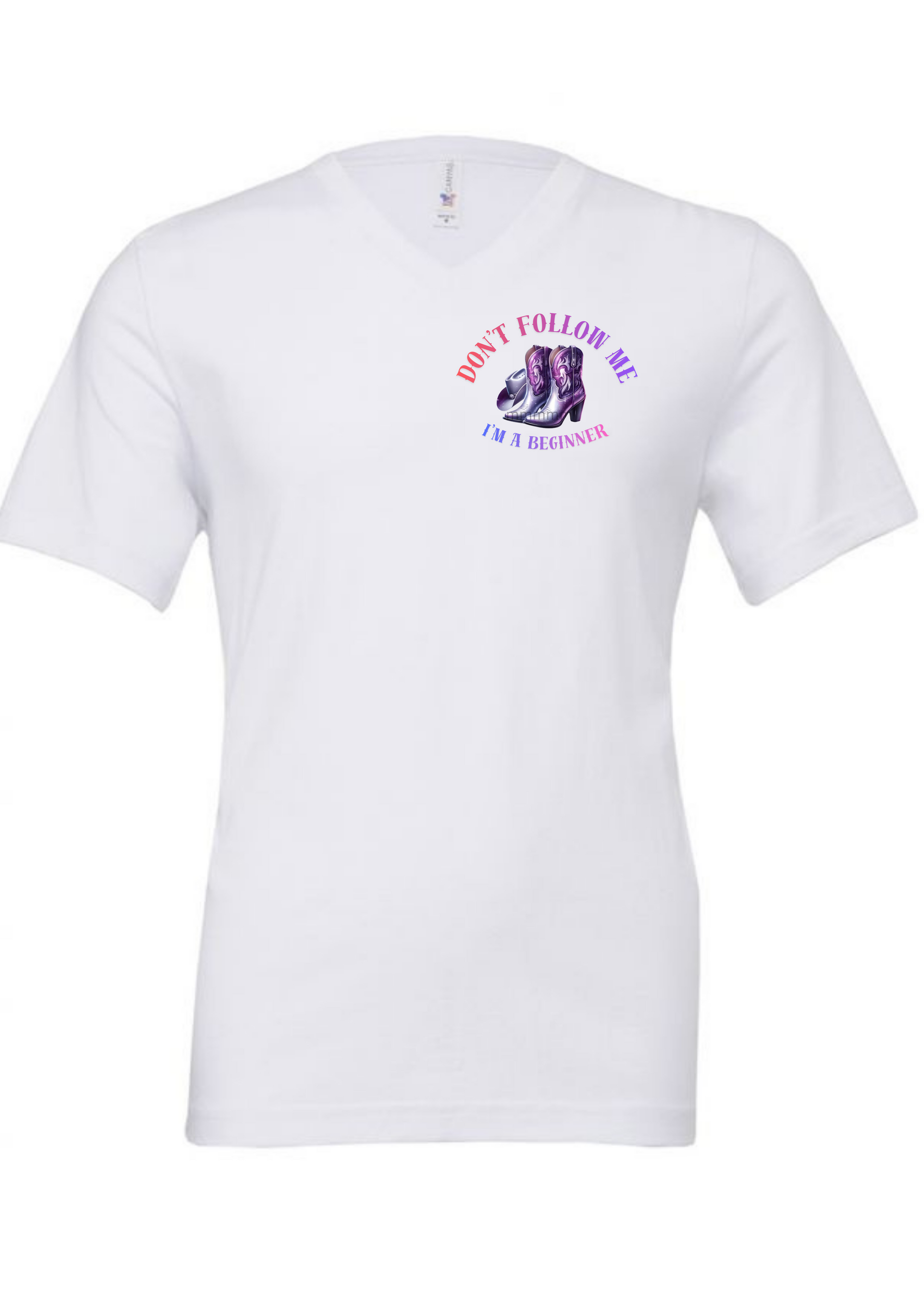 Line dance dont follow me I'm a beginner t shirt designed by Kirsty Tulk Tees