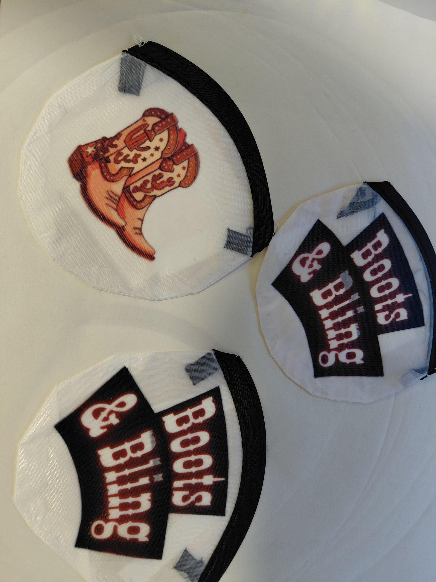 Hand fan pouches for line dancers designed by Kirsty Tulk tees
