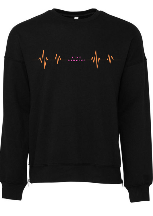 Line dancing sweatshirt jumper Heartbeat
